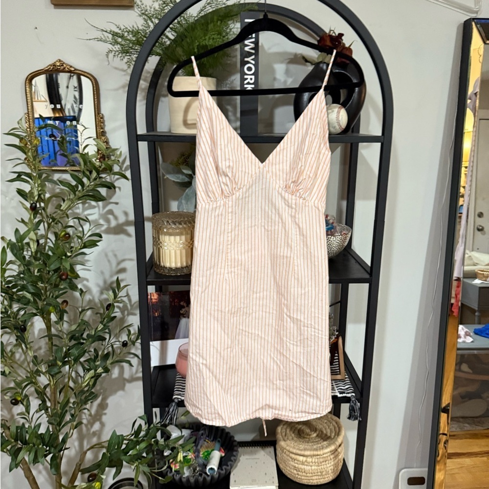 Something New  veto mods Orange and White Striped Dress size xl